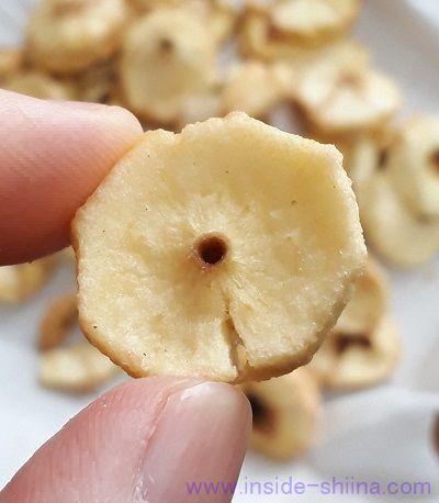 ここも食べられるチップス（りんごの芯）の味の感想（口コミ）は！