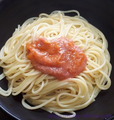 S&B まぜるだけのスパゲッティソース からし明太子の見た目