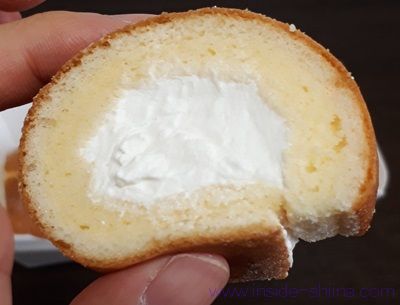 セブン ふわもちロールケーキミルクの断面
