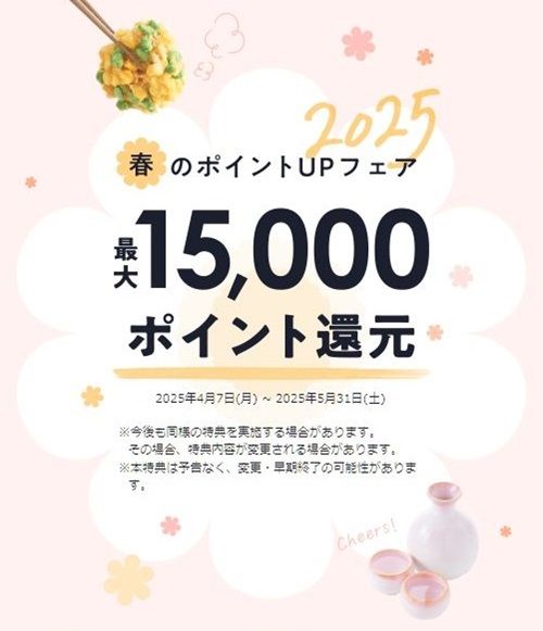 2025/5/31まで！ホットペッパーグルメで独りランチを予約すると合計380ポイント貰える！