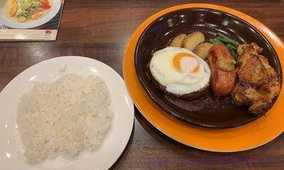 ジョナサン ミックスグリル＆目玉焼き