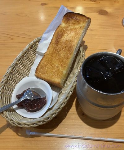 コメダ珈琲店 モーニング コメダ特製おぐらあん