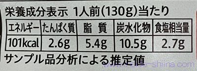 マ・マー ミルクたっぷりの明太子クリームのカロリーと糖質