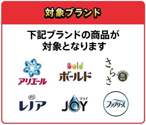 P&Gの対象商品はこちら