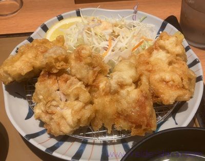やよい軒 大分とり天定食のカロリーと糖質