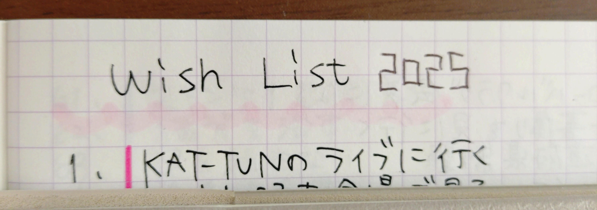 wish list2025-1 KAT-TUNのライブに行く