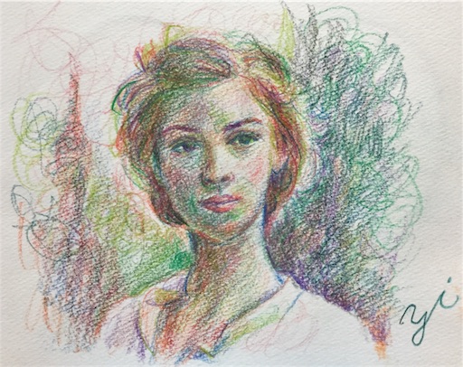 専用　色鉛筆画　絵画　原画　オーダーページです トラ【原画 ポストカードサイズ 色鉛筆画】 絵画 ちさと 通販