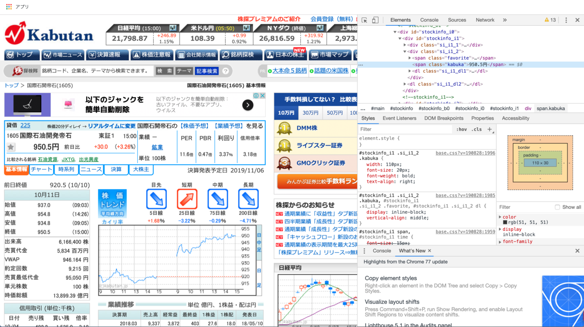 Pythonで株価をスクレイピングしてスプレッドシートに書き込む - 77Lifeworkベータ版