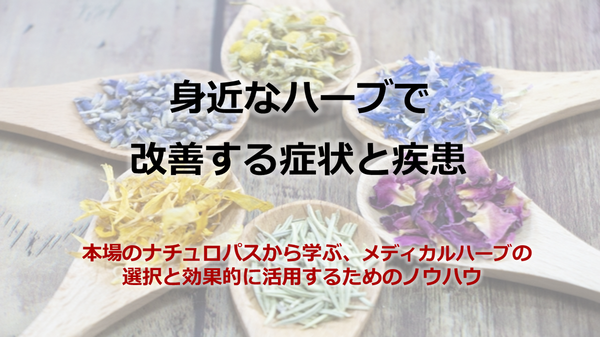 身近なハーブで改善する症状と疾患