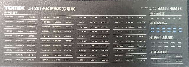 模型】Tomix 98811 98812 201系(京葉線) 入線と考察 (レビューもどき