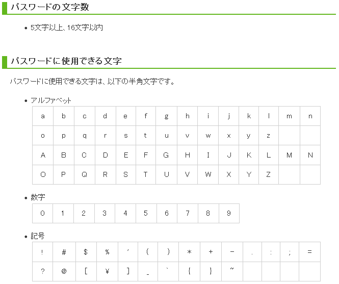 Isp毎のパスワード長 July S Diary