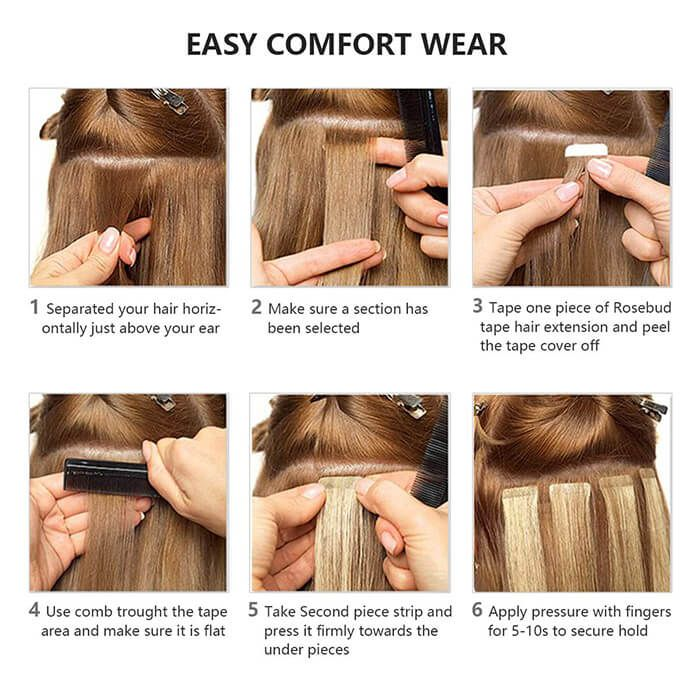 2020 The easiest method to attach tape-in hair extensions.