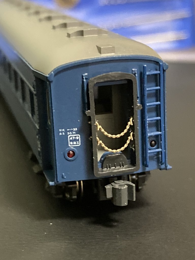 KATO 33系客車　8両 KATO 5128-1/5128-2 オハフ33（茶/ブルー）一般形 railways湘南