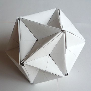 ユニット折り創作 大十二面体 Great Dodecahedron みたにっき はてな