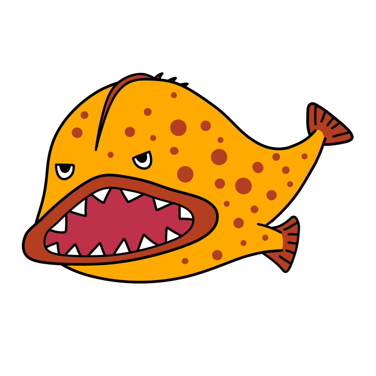 アンコウ 鮟鱇あんこう 無料ダウンロード フリーイラスト フリー素材 無料イラスト お絵描き ラクガキ 猫のおえかき帳