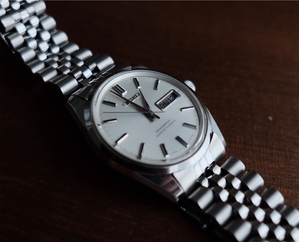 絹目文字盤・精度良好】SEIKO セイコーマチック-P ビンテージ自動巻き  