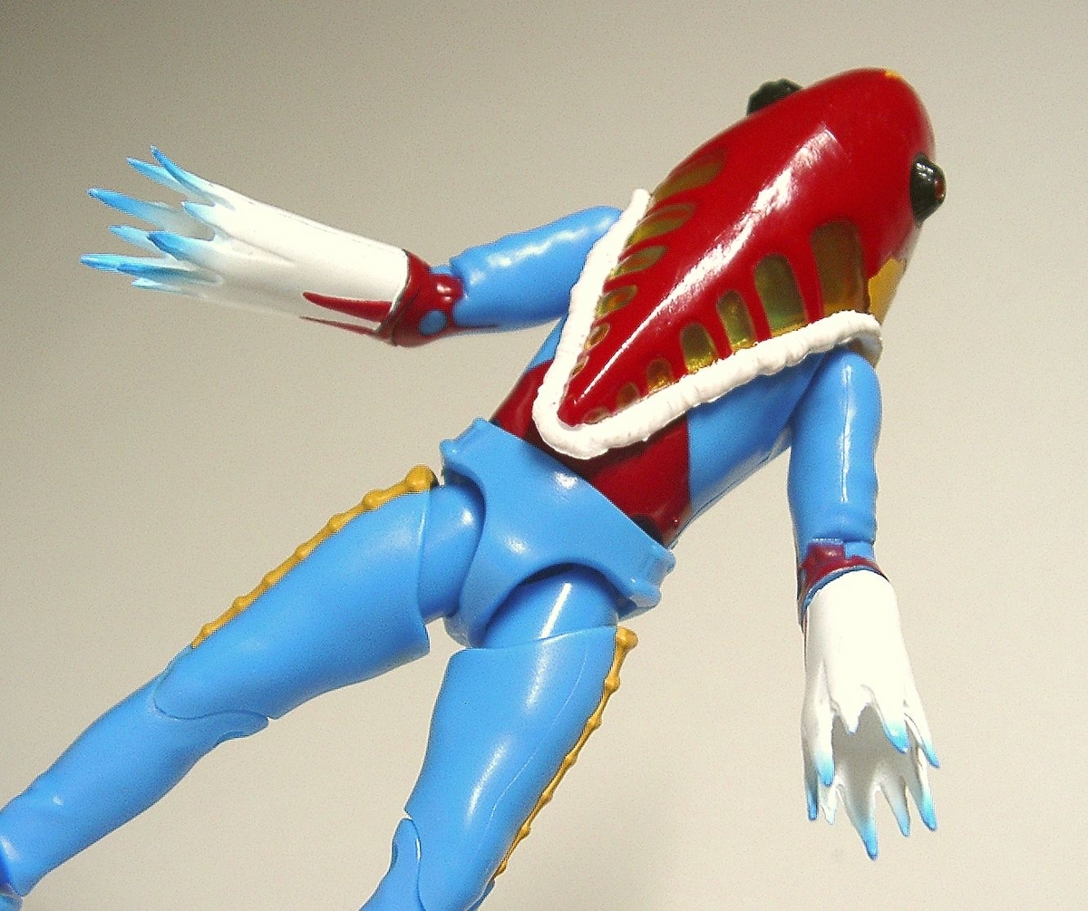 赤色と青色のグリッターキャラクターフィギュア DRAGON HORSE×IRON ROMANCE WORKSHOP 超機列伝シリーズ ゲッター赤鬼