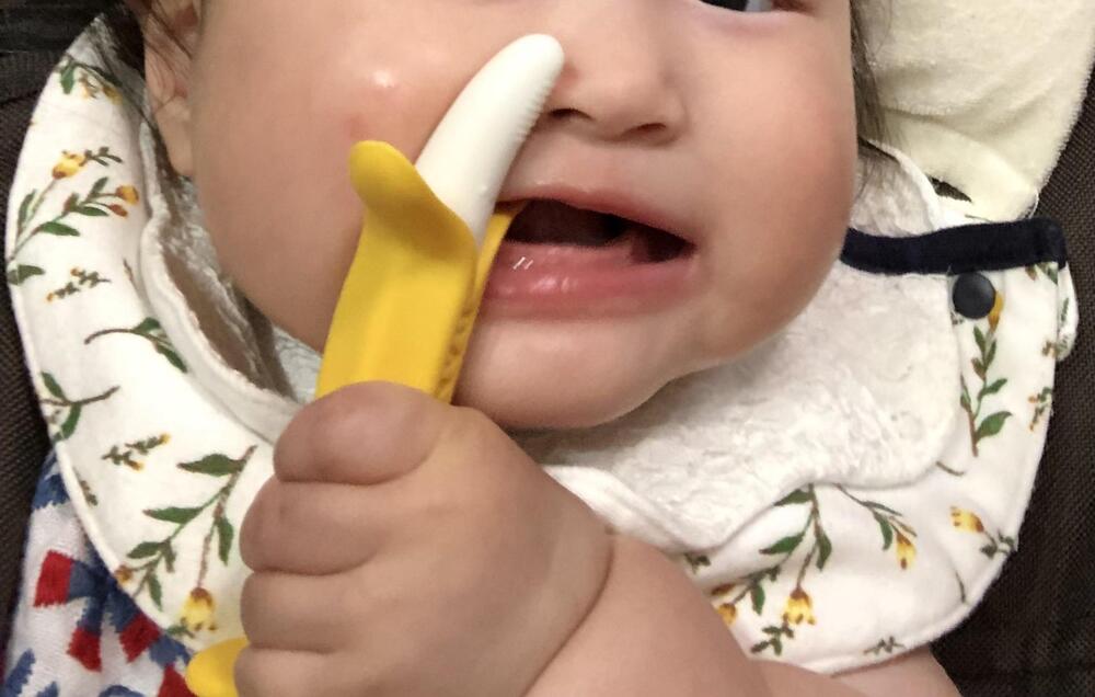 口コミ 歯固めバナナを実際に利用して感じた事 危ない 目に刺さる なまけママの知育