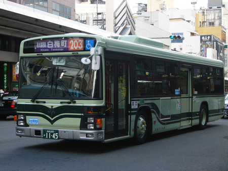 京都市バス1145/いすゞエルガ(PJ-LV234N1・2006)