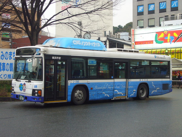 横浜市営バス2-1565/いすゞエルガCNG(KL-LV280L1改・2002)