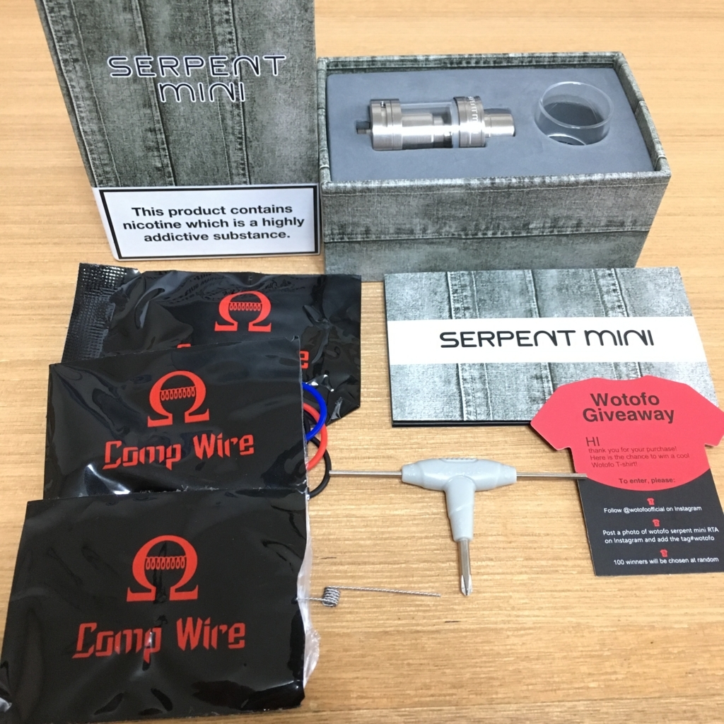今更レビュー第5弾 ”SERPENT MINI RTA by Wotofo” - KYOTO VAPE BLOG