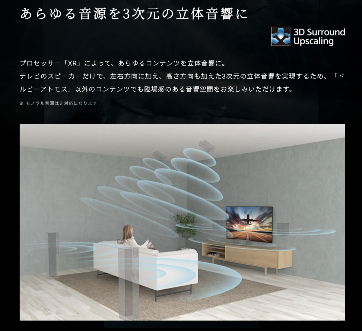 音源を3次元の立体音響に変換