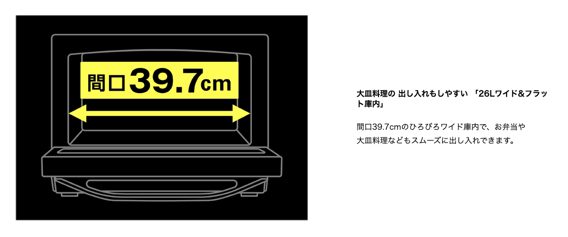 26Lワイド&フラット庫内