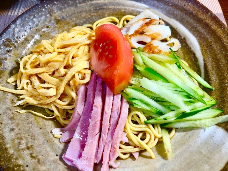 低糖質麺の冷やし中華を撮った写真