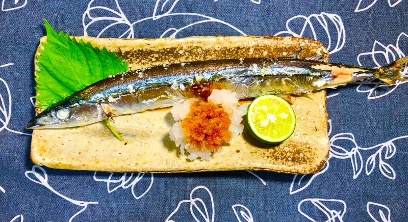 サンマの塩焼きを撮った写真