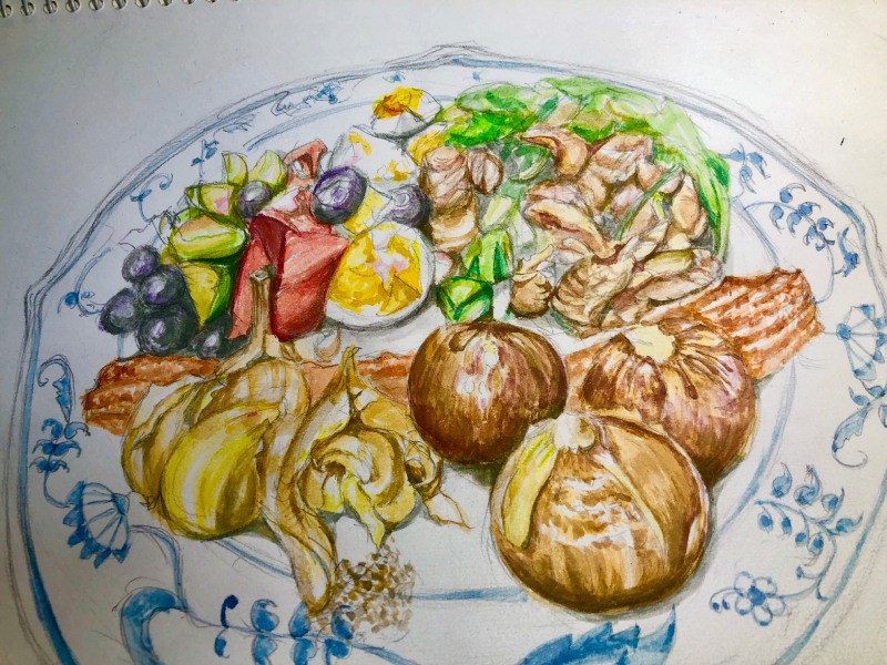 水彩画の色の作り方「混色と重色」描き方の手順とコツを紹介