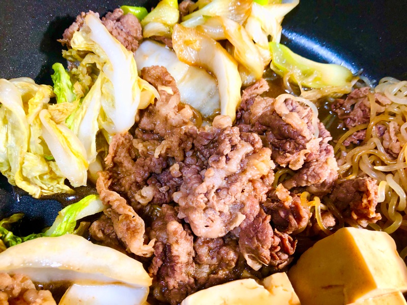 すき焼きを撮った写真