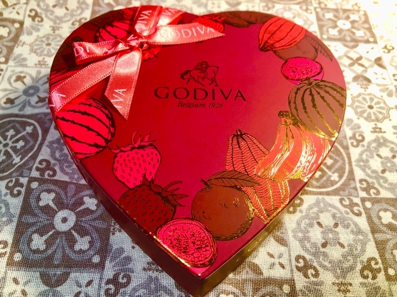 ゴディバのフルーツバスケットパッケージを撮った写真