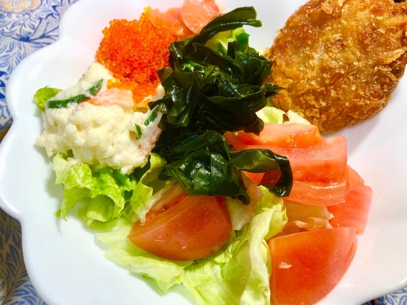 イカメンチとポテサラを撮った写真