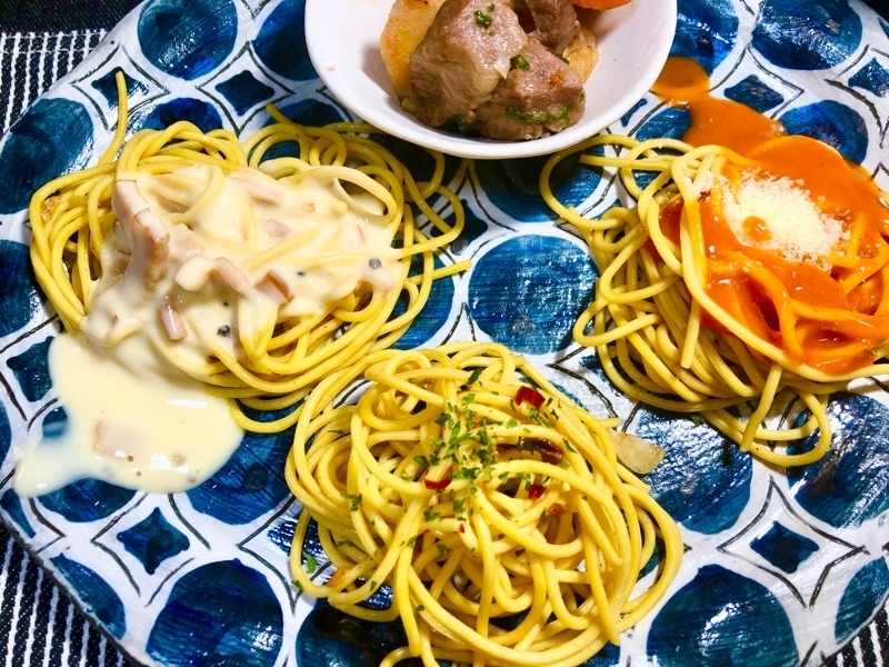 低糖質三色パスタを撮った写真