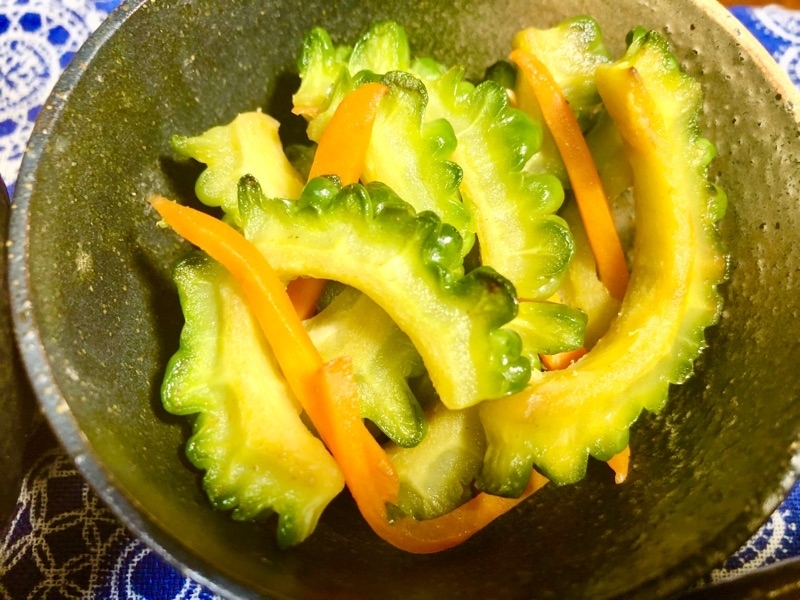 ゴーヤの炒め物を撮った写真