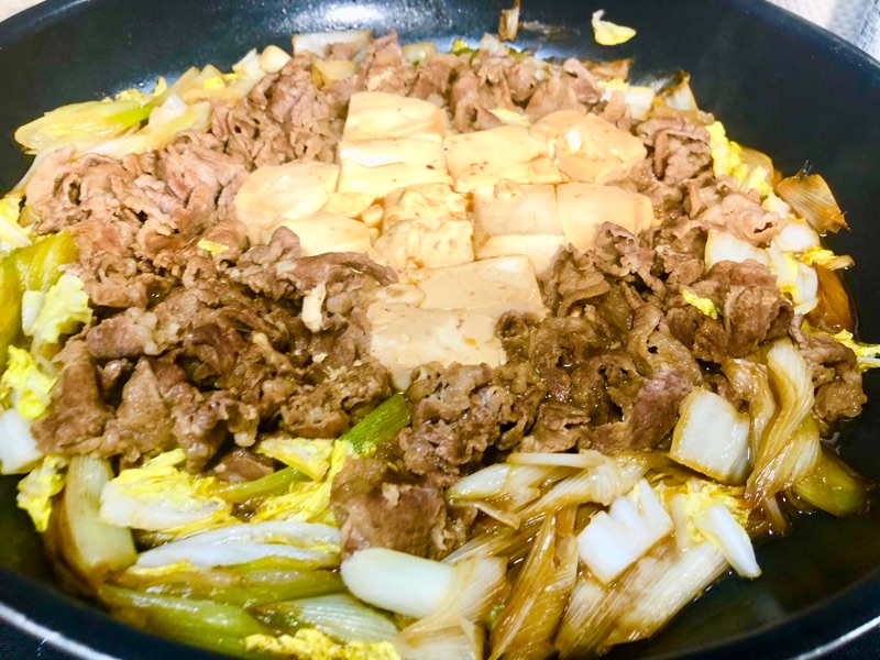 フライパンすき焼きを撮った写真
