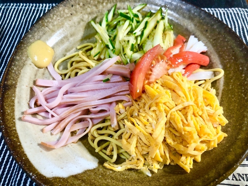 低糖質麺の冷やし中華を撮った写真
