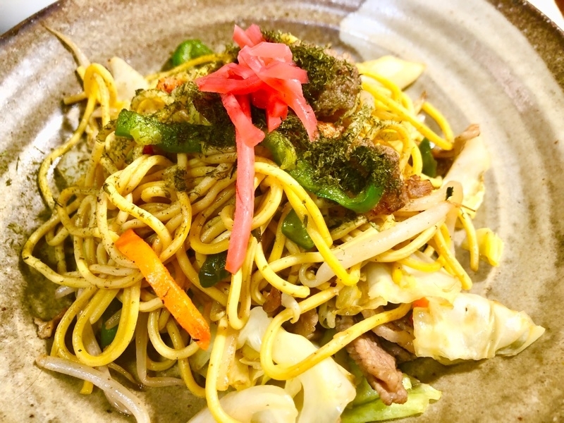 低糖質麺の焼きそばを撮った写真