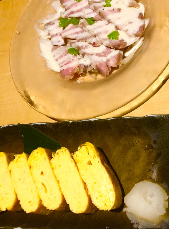 ロースとポークと出汁巻き卵を撮った写真