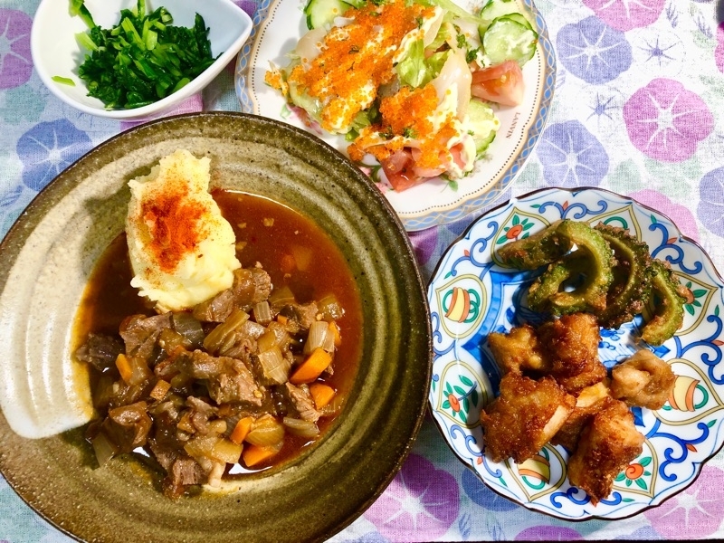 本日の夕食を撮った写真