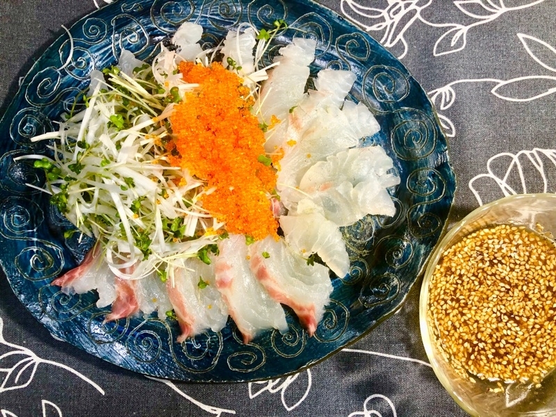 鯛のカルパッチョを撮った写真