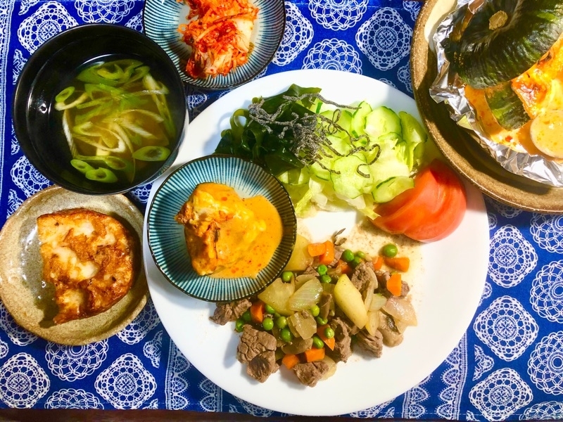 本日の夕食を撮った写真