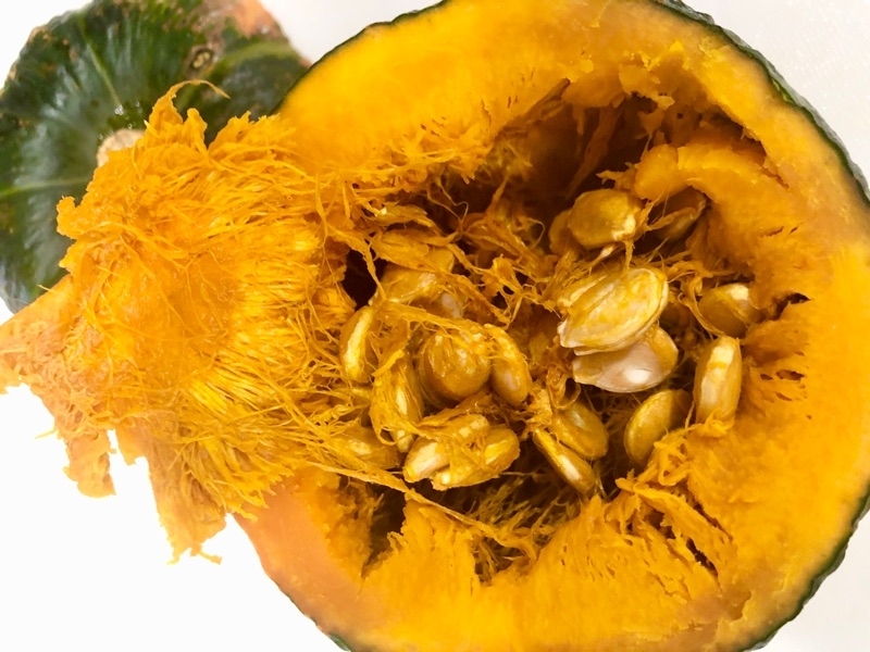 ミニカボチャを切って撮った写真