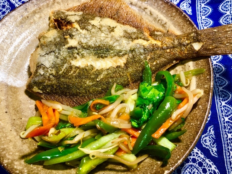 カレイのあんかけ唐揚げを撮った写真