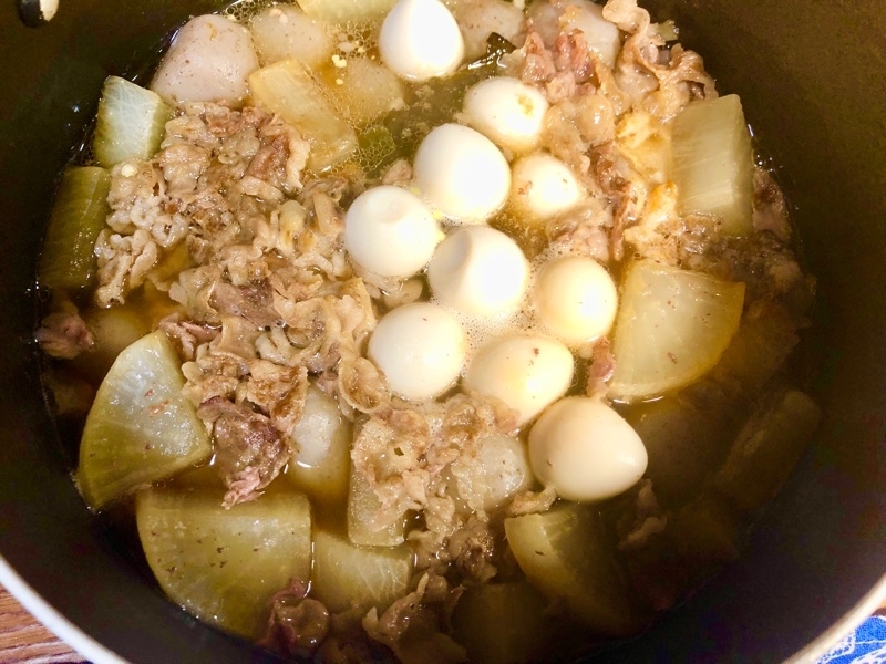牛肉と大根の煮こみを撮った写真