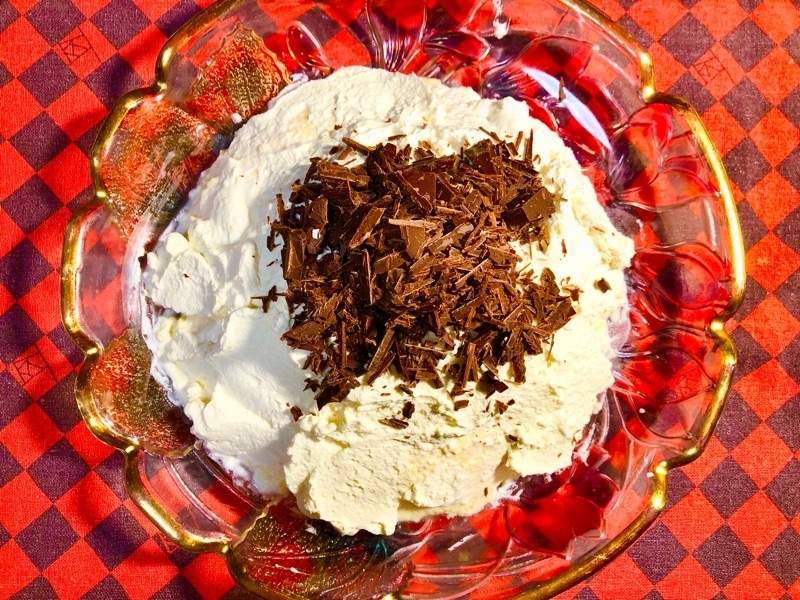 生クリームのせ低糖質プリンを撮った写真