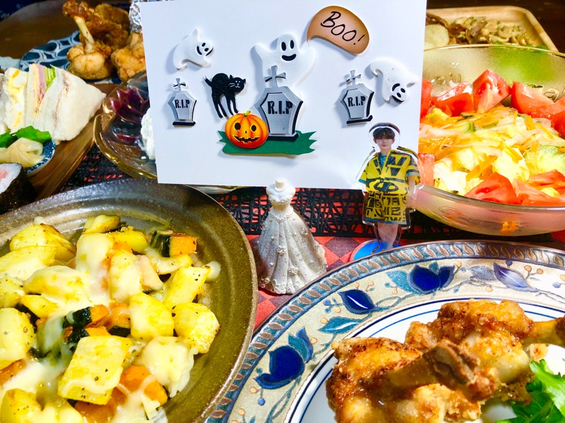 ハッピーハロウィン＆祝NEXZカムバックの夕食を撮った写真