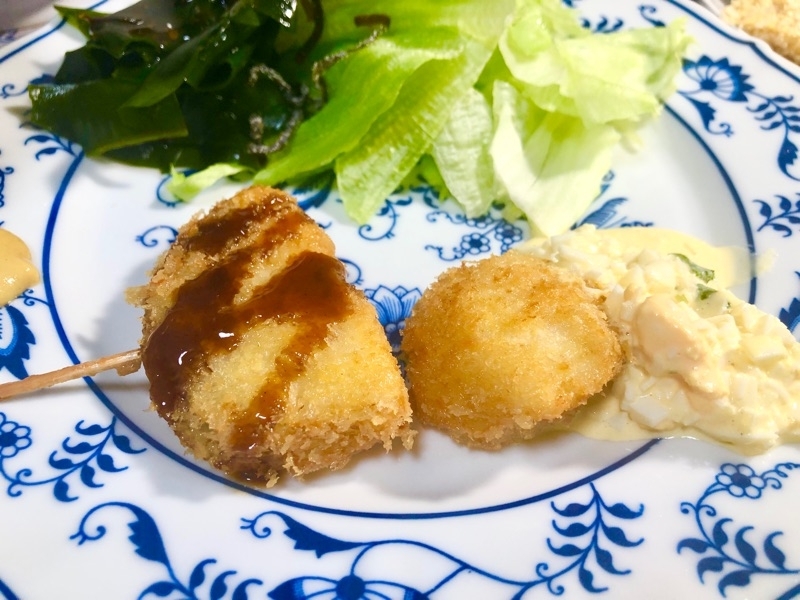 ホタテと玉ねぎのフライを撮った写真