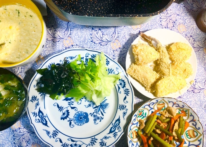 卓上フライの準備を撮った写真