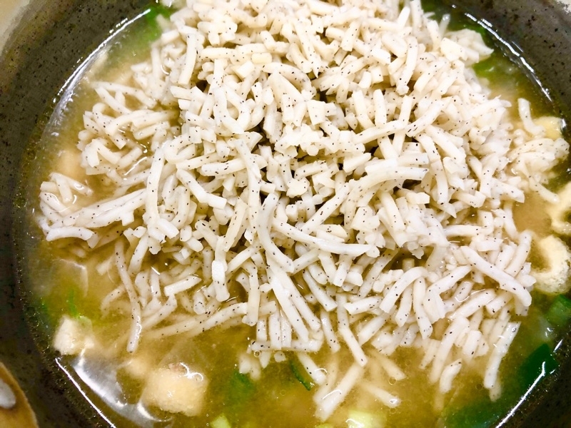 麺を入れて撮った写真